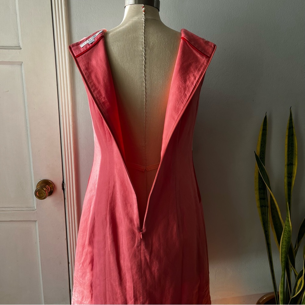 Boden• Sweetheart Colorblock Bow•Cotton & Linen Sheath Dress• Sz 8 - Picture 10 of 17